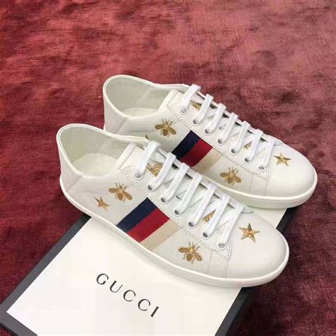 gucci trainers white womens|gucci star and bee boots.